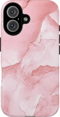 Produktbild von Glänzende Marmoroptik in Rosa – Hülle Kompatibel mit iPhone 16