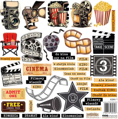 Obrázok produktu pre Naklejki - ScrapLove - Kino 1