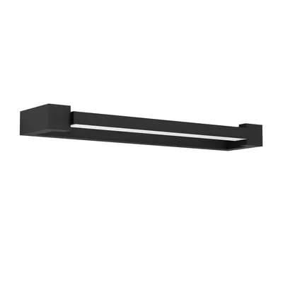 Produktbild von EGLO LED Wandleuchte Gemiliana, Wandlampe aus schwarzem Metall und weißem Kunststoff, Bad Spiegellampe, Badezimmer und Flur Lampe, neutralweiß, IP44