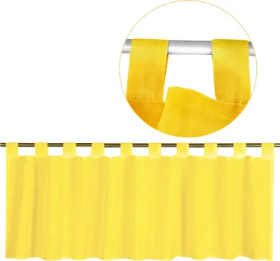 Obrázek produktu pro Bistro závěs s poutky, rozměry: 60x160cm, barva: žlutá
