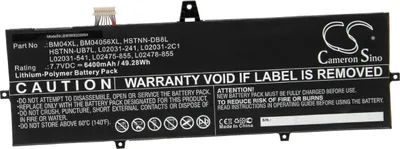 Produktbild von vhbw Akku Ersatz für HP BM04056XL, HSTNN-DB8L, BM04XL, L02031-241, HSTNN-UB7L, L02031-541, L02031-2C1 für Notebook (6400 mAh, 7,7 V, Li-Polymer)