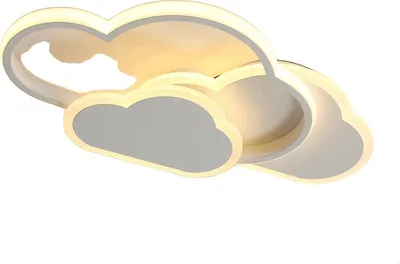 Image de Plafonnier, luminosité réglable, design moderne, BLANC, M, réversible