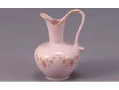 Image de Carafe, porcelaine rose, 9 cm, fleurs, Leander