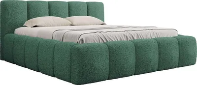 Produktbild von MIRJAN24 Polsterbett Kevson Boucle, Doppelbett mit Bettkasten, Schlafzimmer, Ehebett (Farbe: Abriamo 09, Größe: 180x200 cm)