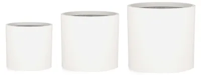Image de Fox & Fern Pot de Fleur Interieur et Extérieur, Jardinieres Exterieur, Pot Plante Résistant UV et Gel avec Bouchon de Drainage, Fiberstone, Jardiniere, Pot de Fleur Exterieur Grande Taille, Lot de 3