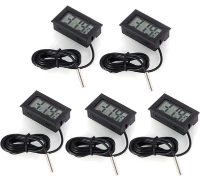 Productafbeelding van Digitale thermometer - LCD - Externe sensor - Meetbereik -50 tot +110 °C - Zwart