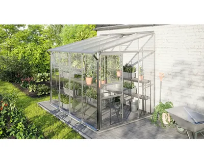 Produktbild von Vitavia Anlehn-Gewächshaus "Ida 5200" aluminium eloxiert 5,2 m² 3 mm ESG/6 mm HKP