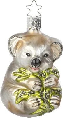 Immagine prodotto di Karlchen Koala 8,5 cm - Inge-Glas 10017S015 Animali da tutto il mondo - Decorazioni per l'albero di Natale in vetro soffiato a mano - Decorazioni natalizie