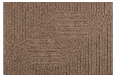 Produktbild von Floornovo Schmutzfangmatte Minimal Design  - 90 cm x 60 cm - Schlingentaupe - waschbare Fußmatte Innen und übderdachte Außenbereiche