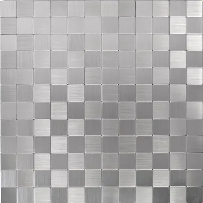 Produktbild von Mosaikfliese selbstklebend Aluminium silber metall metall MOS200-22M25