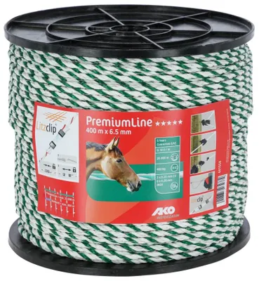 Zdjęcie produktu dla Lina Kerbl Premium, 6,5 mm, 400 m 6x0,20 Niro+3x0,25 Cu, biało-zielona