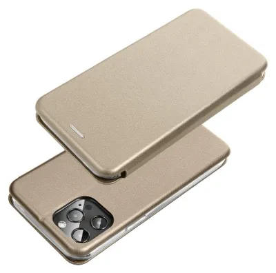 Produktbild von Elegante Buch-Tasche Hülle Leder Optik Elegance Wallet Book-Style Schale kompaitbel mit iPhone 14 Pro Gold