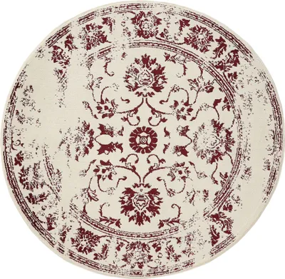 Image de Tapis Interiyou Suzuka Crème/Rouge, ø 160 cm, rond