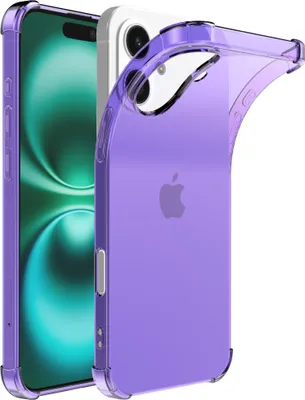 Obrázek produktu pro Smartphonica Pouzdro na telefon vhodné pro iPhone 16 Plus Průhledné nárazuvzdorné silikonové pouzdro s nárazovými hranami - nárazuvzdorný zadní kryt pouzdra - fialové