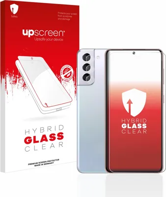 Produktbild von upscreen Schutzglas für Samsung Galaxy S21 5G (Display+Kamera) Schutzfolie Panzer Folie Glas Display Schutz klar