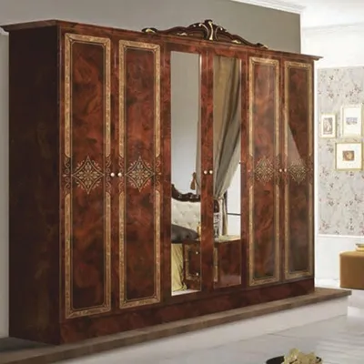 Immagine prodotto di Casa Padrino armadio barocco per camera da letto marrone/oro 261,4 cm - Mobili barocchi per camera da letto