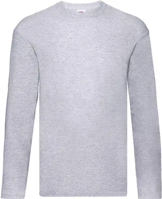 Immagine prodotto di Fruit of the Loom 61-428-0 | Herren Original Long Sleeve T - Farbe: Heather Grey - Größe: XL