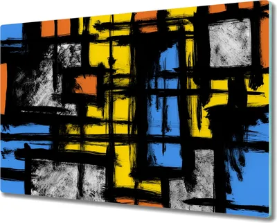 Produktbild von Coloray Hackbrett Herdabdeckplatte 80x52 cm Küchenbrett Kochplattenabdeckung Schneidebrett - Sonnenaufgang über den See