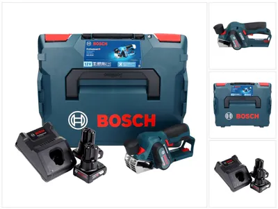 Produktbild von Bosch GHO 12V-20 Professional Akku Hobel 12 V Brushless + 2x Akku 6,0 Ah + Ladegerät + L-Boxx