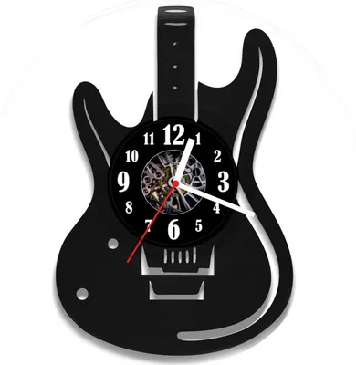 Zdjęcie produktu dla Zegar ścienny z płyty winylowej Gitara 88.2