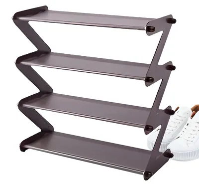 Image de Étagère légère à 4 niveaux pour chaussures, idéale pour l'entrée