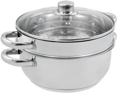 Produktbild von Famanu Dampfgarer 2-in-1 - 24 cm - Silber