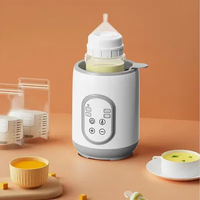 Produktbild von 8-in-1 Babyflaschenwärmer & Sterilisator, Schnellaufheizung, einstellbare Temperatur, Trockenverbrennungsschutz. für Hause & unterwegs, Grau
