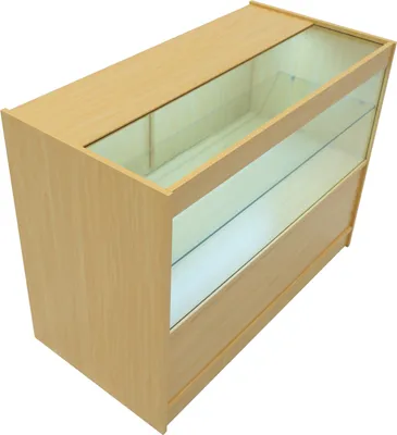 Immagine prodotto di C1200 - Banco espositore a LED, legno di acero