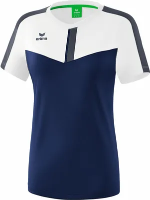Produktbild von Erima Squad T-Shirt Damen - Weiß / New Navy / Slate Grey