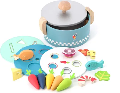 Produktbild von Vilac Beobachtungsspiel Holztopf Lernspielzeug Motorik Kinder