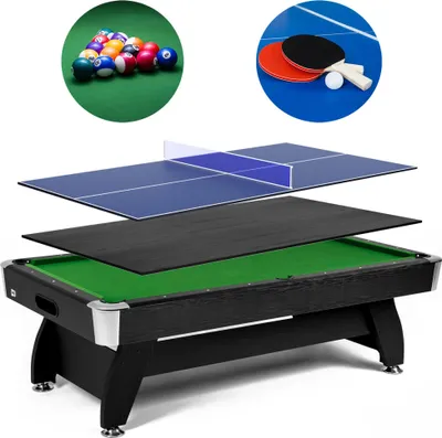 Obrázok produktu pre Biliardový stôl Vip Extra 7 FT čierno/zelený s nadstavcom ping-pong/doska