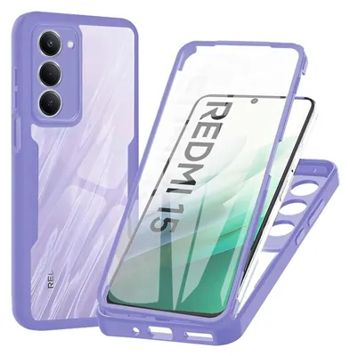 Image de Pour Xiaomi Redmi 15 5G / 4G Full Body 360 degrés acrylique hybride TPU Cover Lila