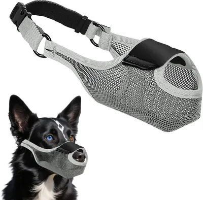 Imagen del producto de Arnés para perros ajustable, bozal de malla, talla S, para perros pequeños y medianos