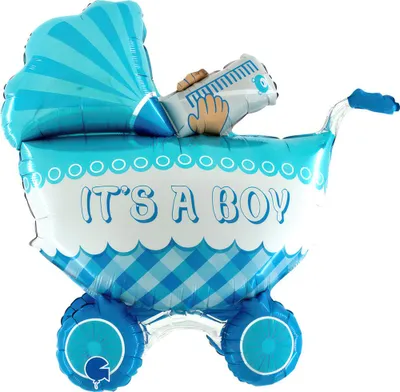 Produktbild von 42"/107cm 3D Folienballon Its A Boy Buggy