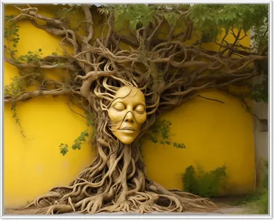 Produktbild von Wallario Wandbild Mutter Natur, Größe: 40,30 x 50,30 cm, Poster mit weißem Aluminiumrahmen