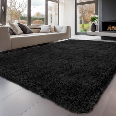 Imagen del producto de Alfombra de pelo alto, color , 200x300 cm, lavable, para sala de estar