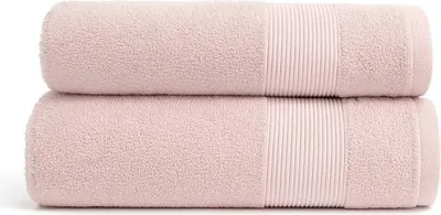 Image de Serviette de toilette, serviette de bain, style minimaliste Portland 50 x 90 cm, rose
