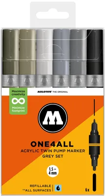 Produktbild von Molotow One4All Acrylic Twin Grey Set