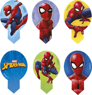 Produktbild von 12 dekorací Spiderman z jedlého papíru