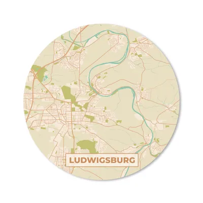 Produktbild von MuchoWow® Mauspad Mousepad Stadtplan - Ludwigsburg - Stadtplan - Vintage 20x20 cm - Mousepads - Maus Mat - Pad - Mausunterlage - Schreibtischmatte