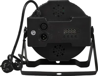 Zdjęcie produktu dla Reflektor sceniczny, wolnostojący, DMX, 100-240V, 7X12W RGBW czarny, wtyczka EU