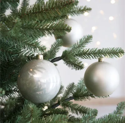 Produktbild von Weihnachtskugeln Kunststoff 10cm 4 Stück - Perle