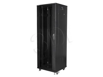 Produktbild von Szafa komunikacyjna, szafa rack Lanberg 19" wolnostojąca 37U, 600x600 do samodzielnego montażu, czarna