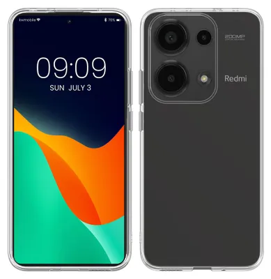 Produktbild von kwmobile Hülle kompatibel mit Xiaomi Redmi Note 13 Pro 4G - Silikon Handyhülle transparent - Handy Case in Transparent