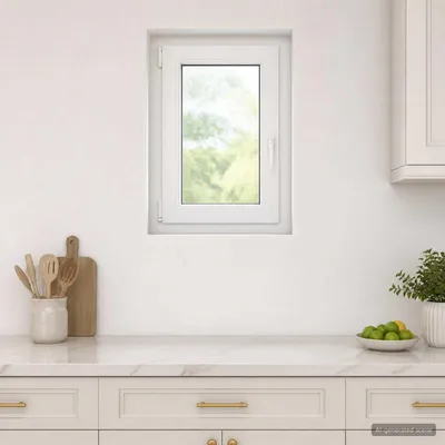 Immagine prodotto di Finestra a vasistas, lato interno, colore bianco, RISOR, 50 x 70 cm