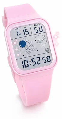 Obrázek produktu pro Dětské digitální hodinky Astronaut růžové - svítící displej, roztomilý dárek pro děti