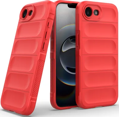 Immagine prodotto di Custodia per iPhone 16e/iPhone 17e Custodia protettiva morbida in TPU silicone resistente agli urti, rossa