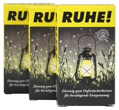 Produktbild von Crottendorfer Räucherkerzen RUHE! XL 3er Set  - jeweils 4 Stück, Größe XL (Groß) - 1550
