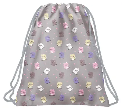 Zdjęcie produktu dla Worek na obuwie DERFORM Kotki Kawaii 41x35 cm