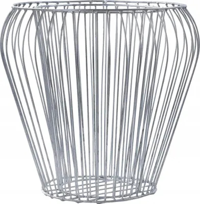 Obrázek produktu pro Gabionové květináče – zahradní květináče – pozinkovaná ocel – 47 cm – odolné proti povětrnostním vlivům a korozi – stříbrné